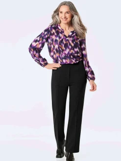 Goldner Damen Hosen in schwarz