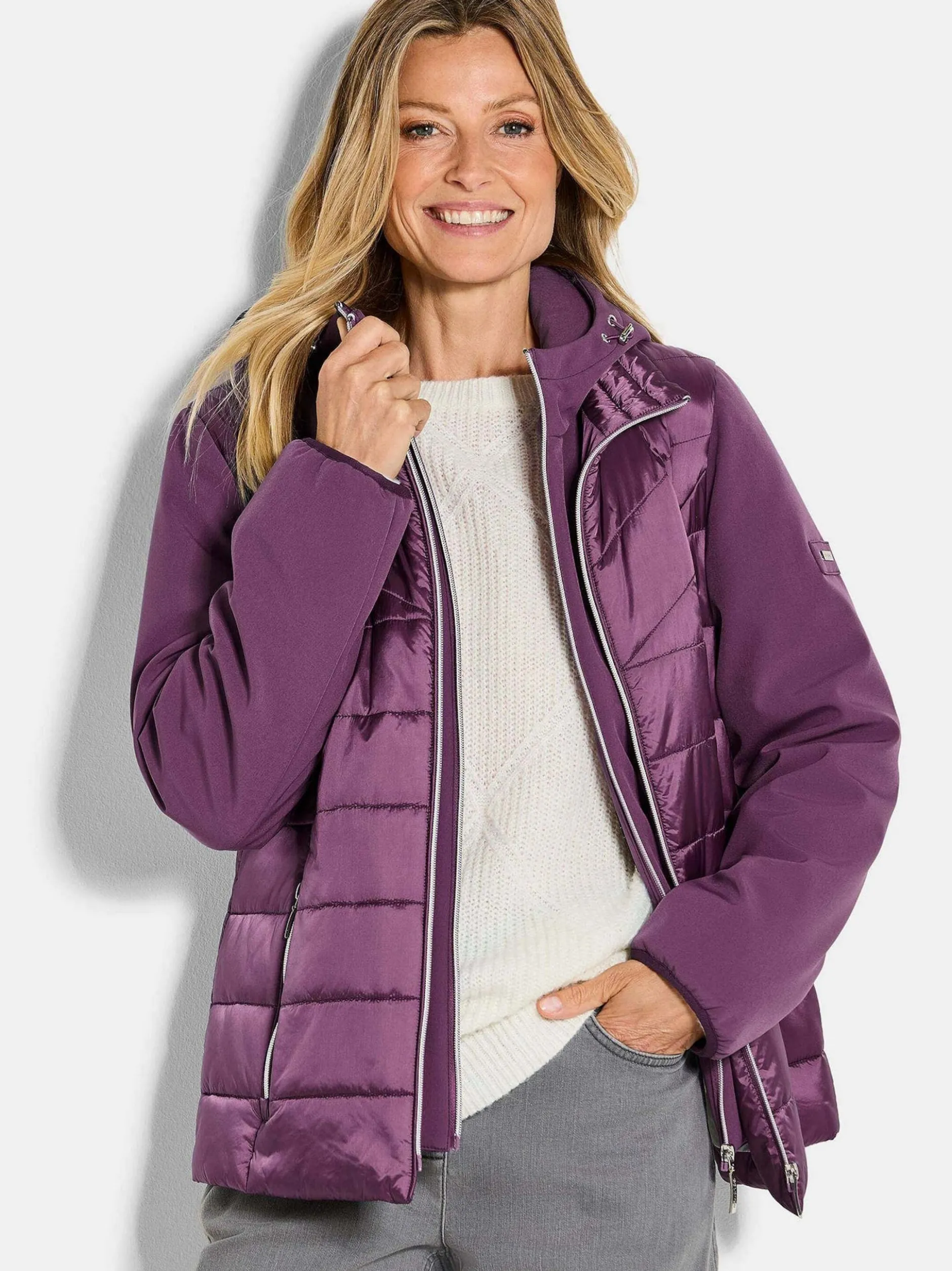 Goldner Damen Jacken in aubergine