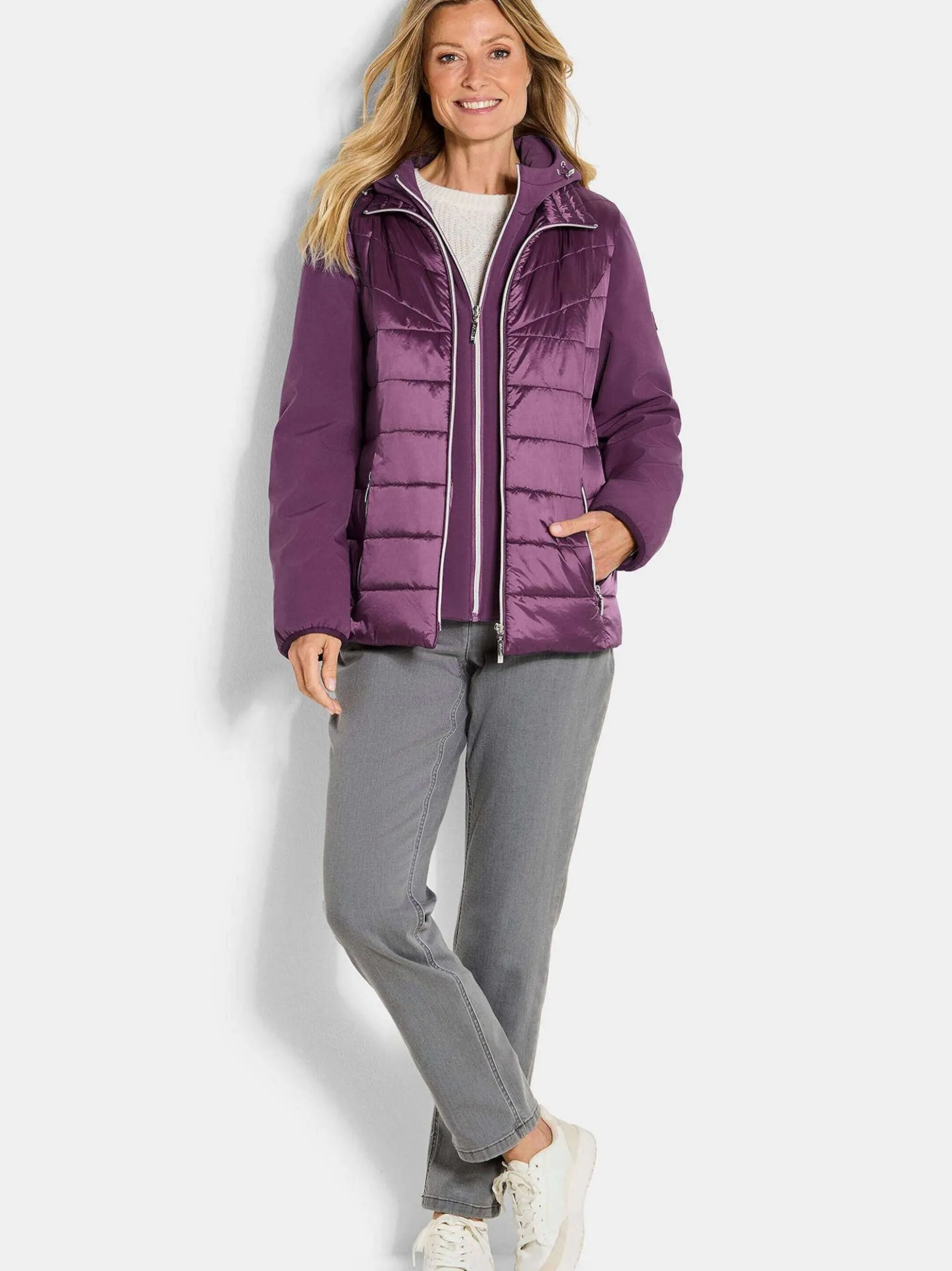 Goldner Damen Jacken in aubergine