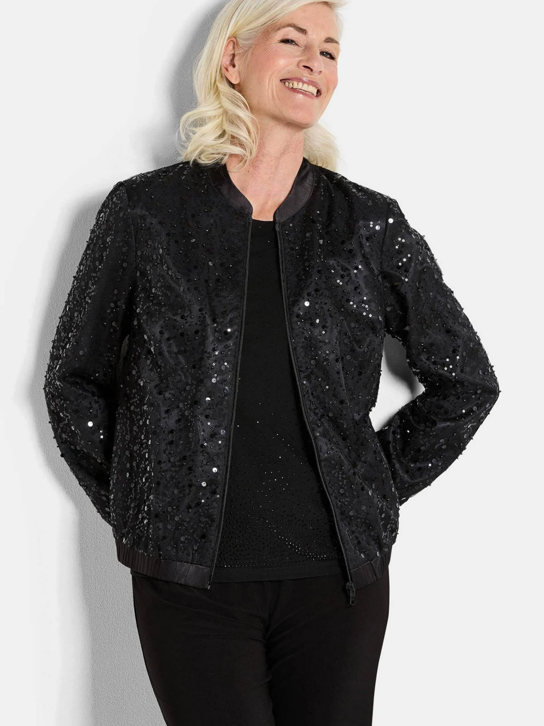 Goldner Damen Jacken in schwarz