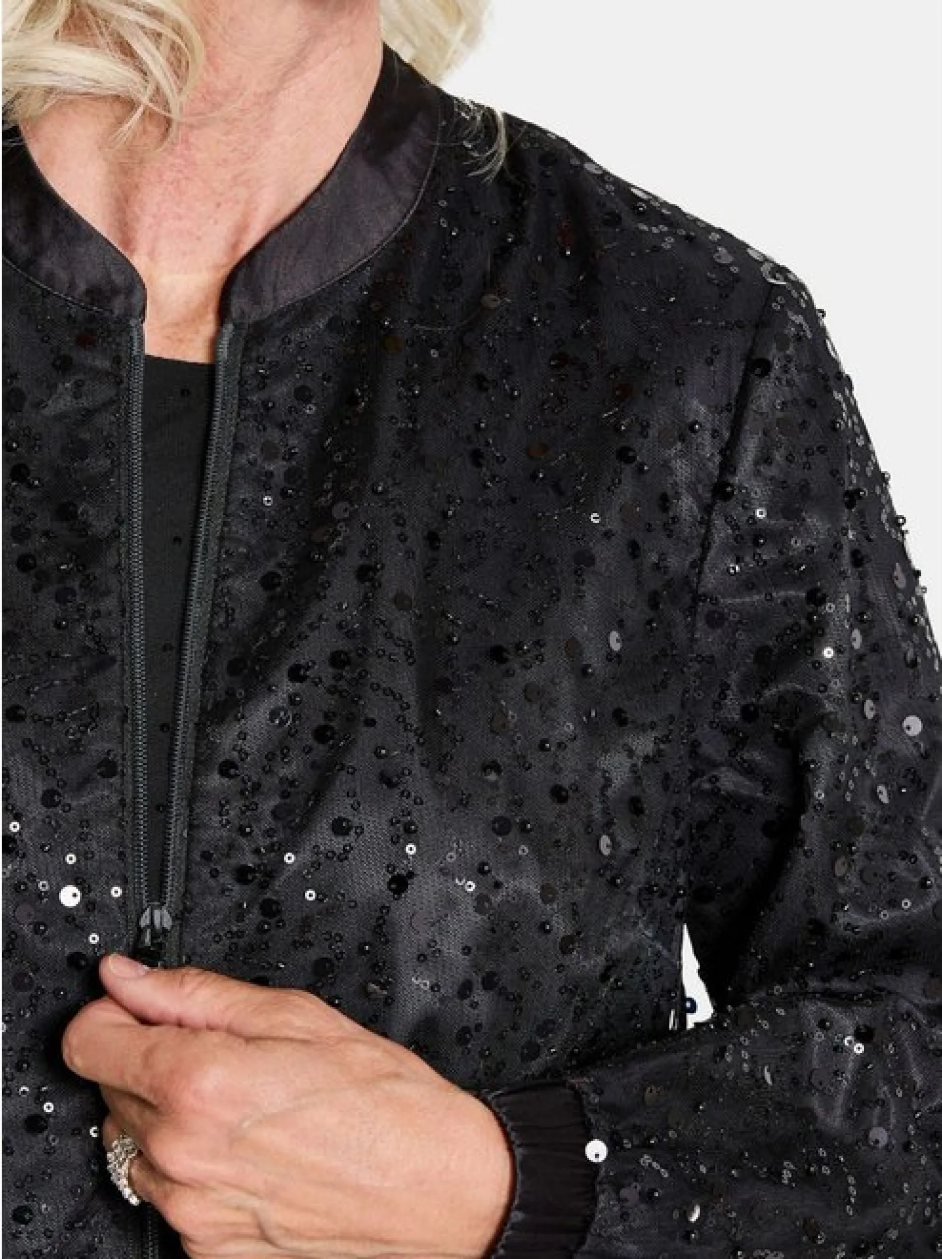 Goldner Damen Jacken in schwarz