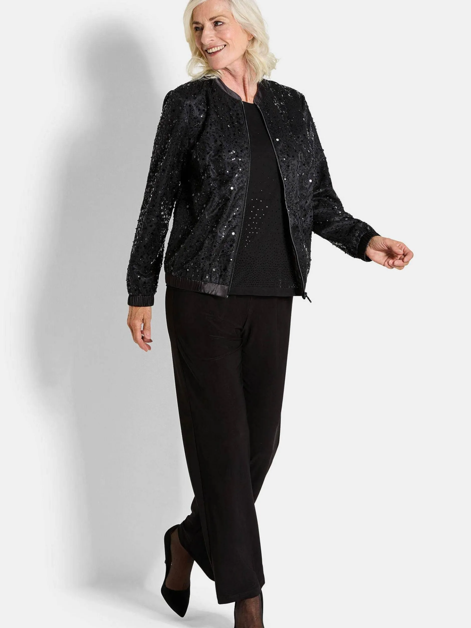 Goldner Damen Jacken in schwarz