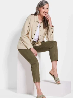 Goldner Damen Jacken - Kurzgröße in beige