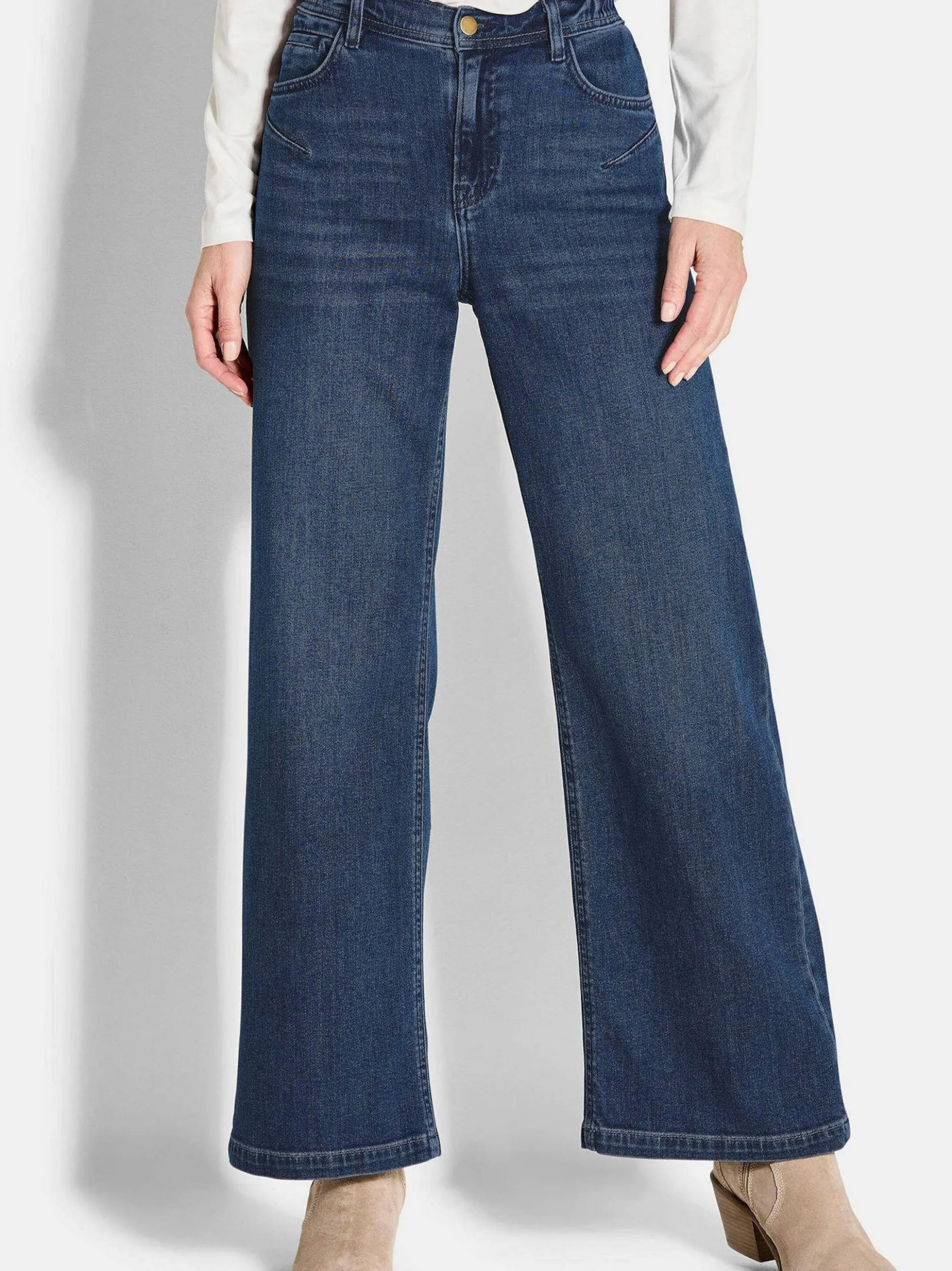 Goldner Damen Jeans in blau