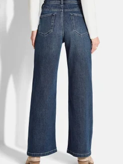 Goldner Damen Jeans in blau