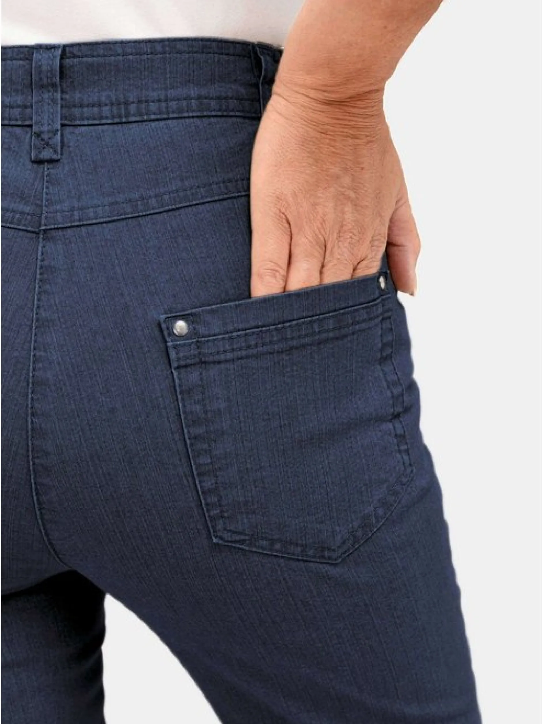 Goldner Damen Jeans in blau