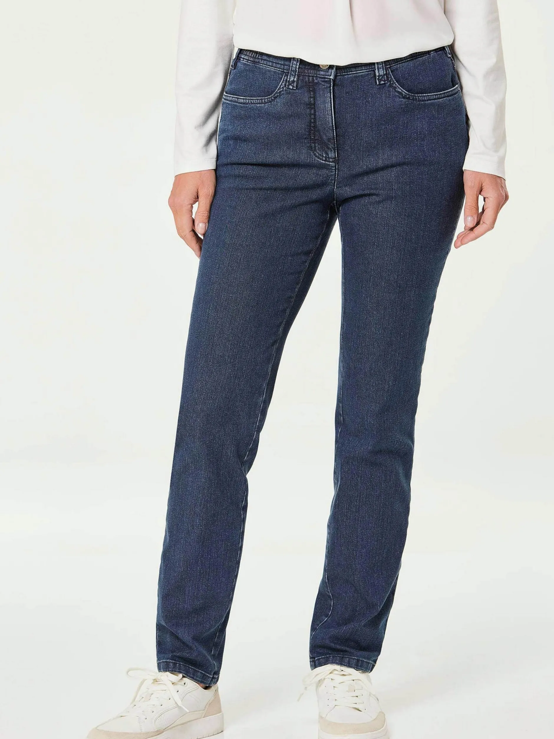 Goldner Damen Jeans in blau