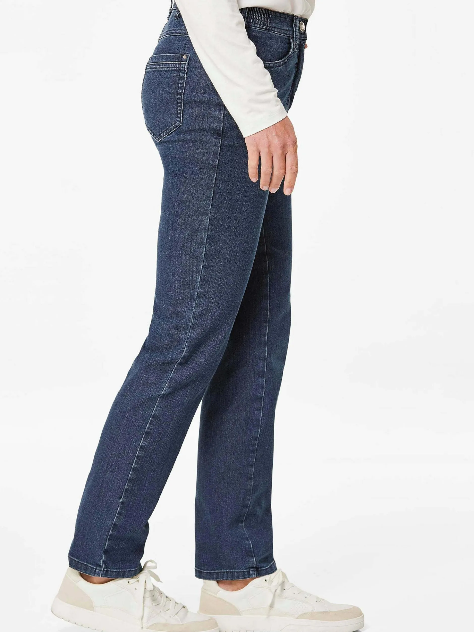 Goldner Damen Jeans in blau