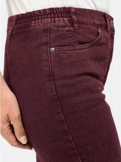 Goldner Damen Jeans in bordeaux