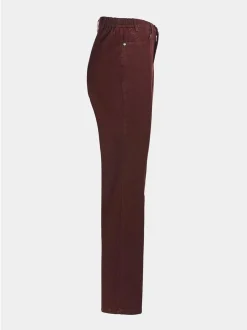 Goldner Damen Jeans in bordeaux