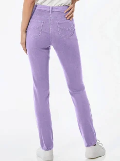 Goldner Damen Jeans in flieder