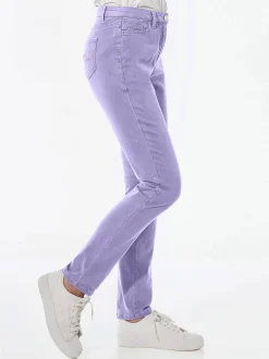 Goldner Damen Jeans in flieder