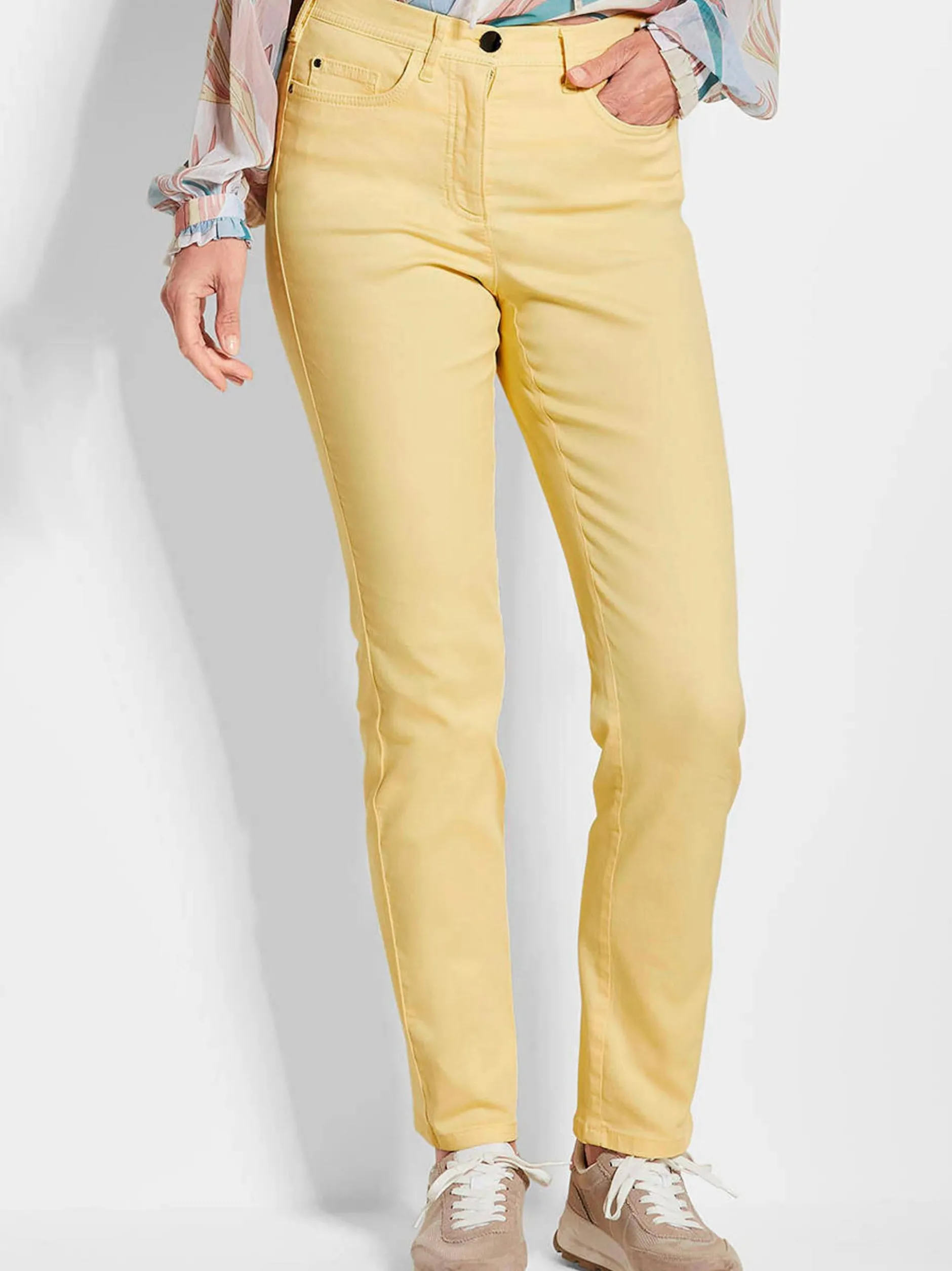 Goldner Damen Jeans in gelb