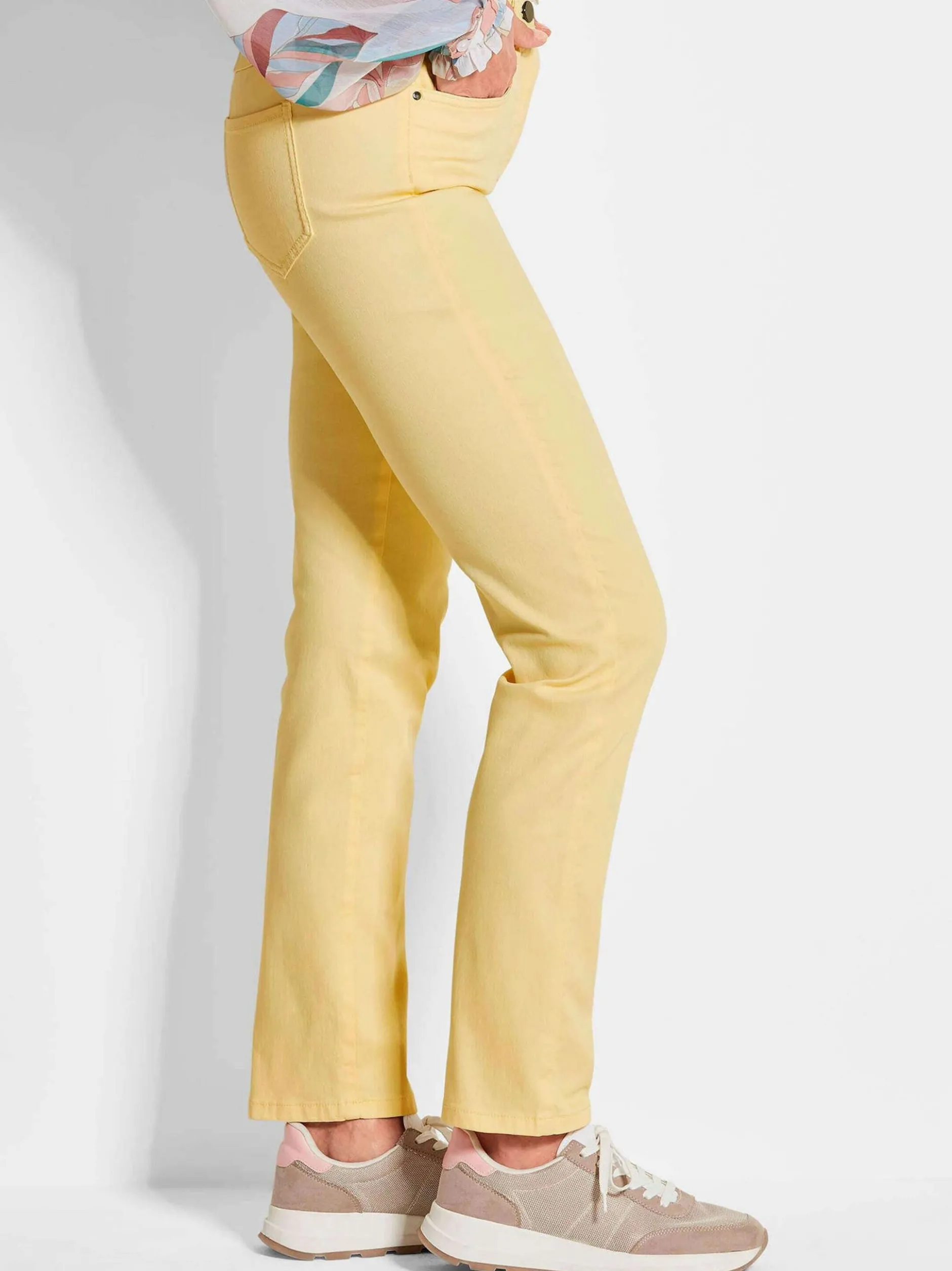 Goldner Damen Jeans in gelb
