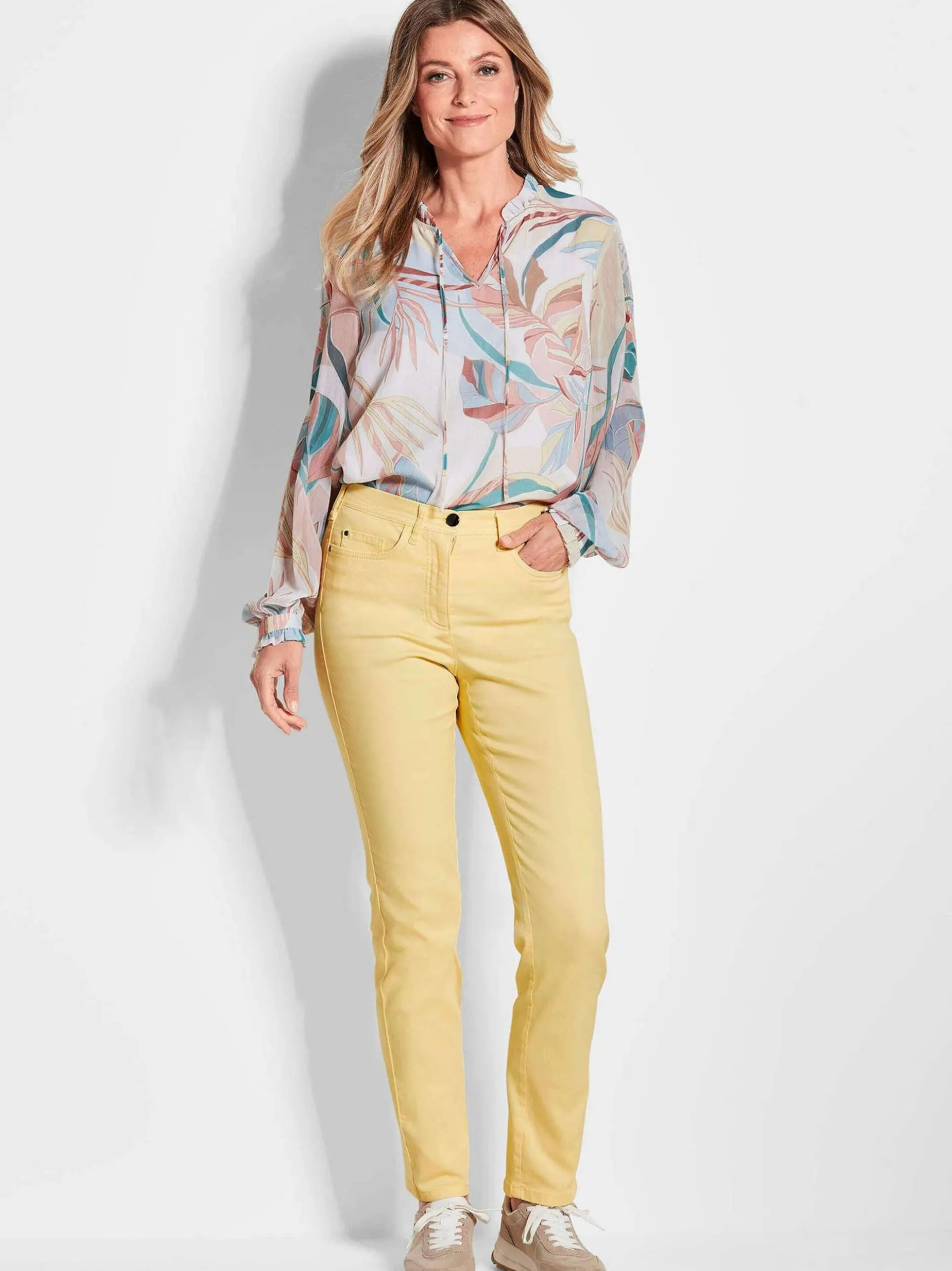 Goldner Damen Jeans in gelb