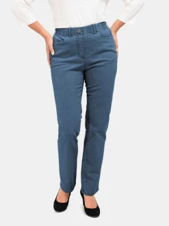 Goldner Damen Jeans in hellblau