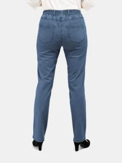 Goldner Damen Jeans in hellblau