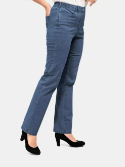 Goldner Damen Jeans in hellblau