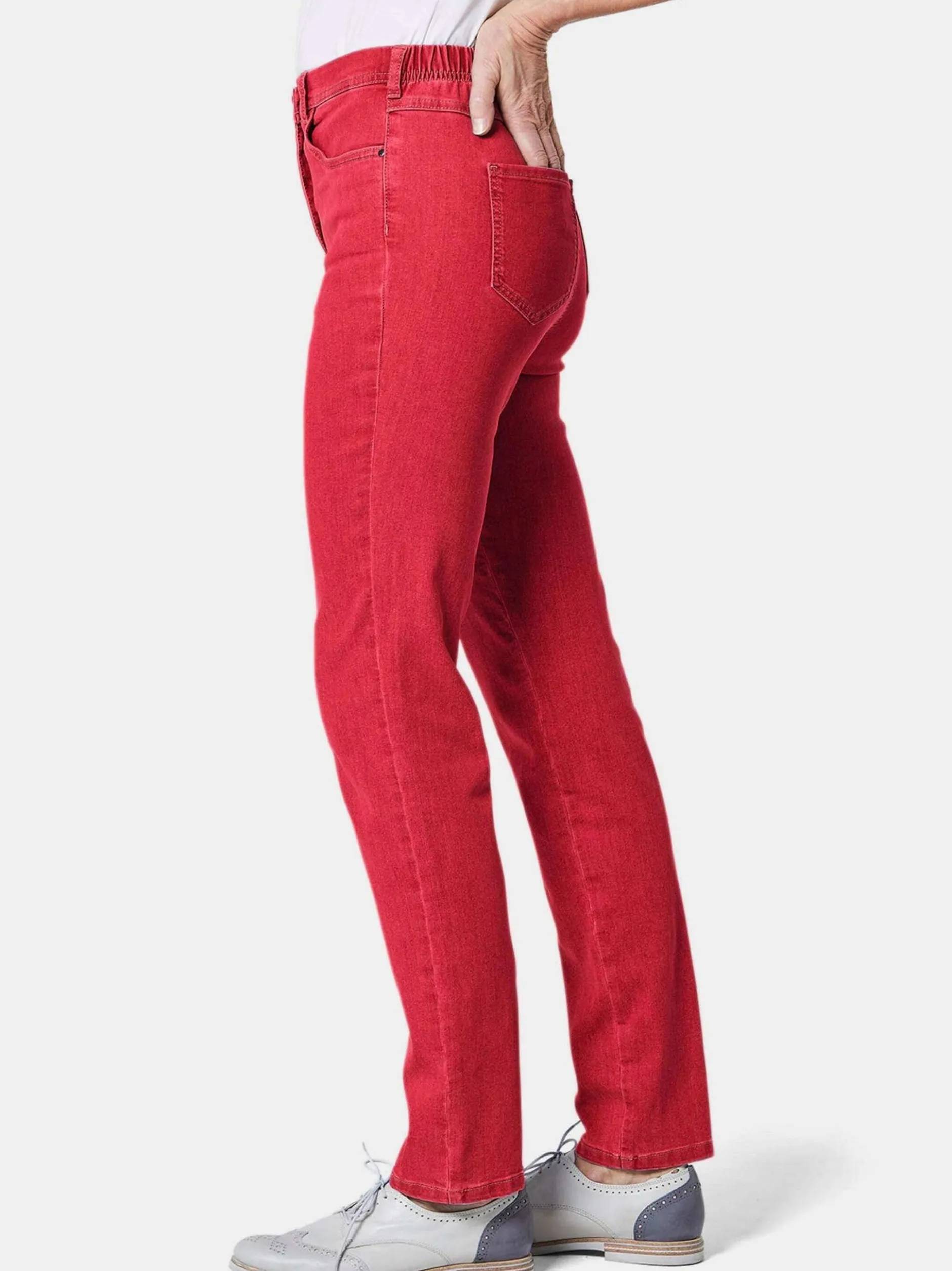 Goldner Damen Jeans in rot