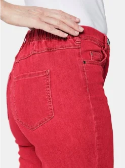 Goldner Damen Jeans in rot