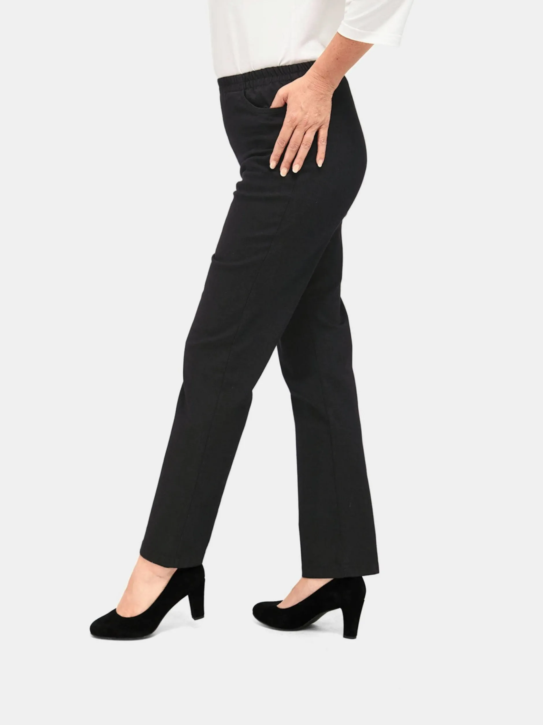 Goldner Damen Jeans in schwarz