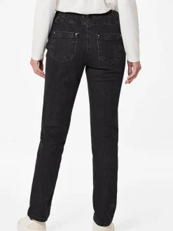 Goldner Damen Jeans in schwarz