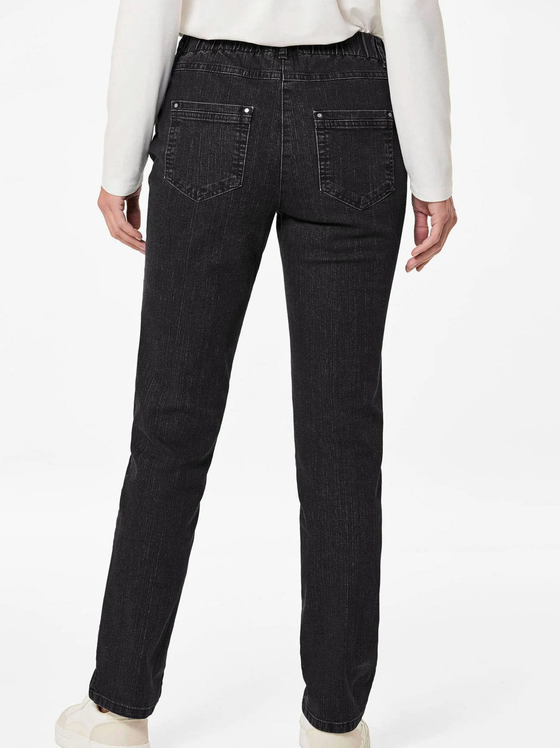 Goldner Damen Jeans in schwarz