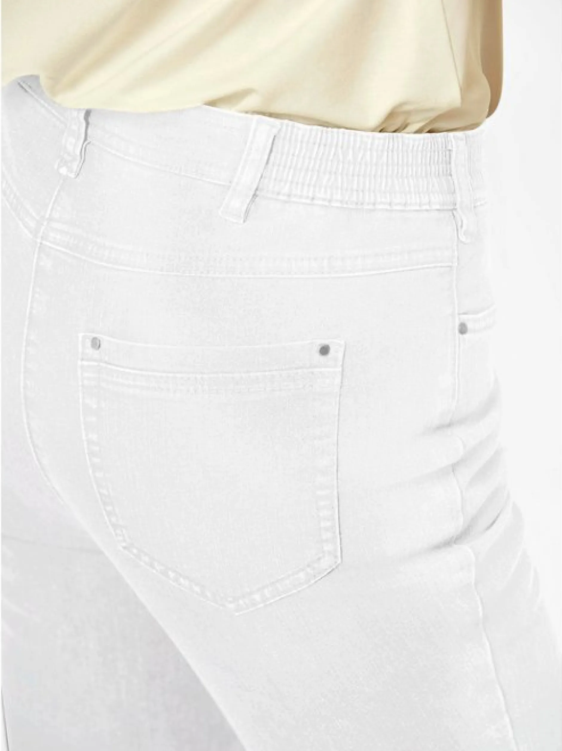 Goldner Damen Jeans in weiß