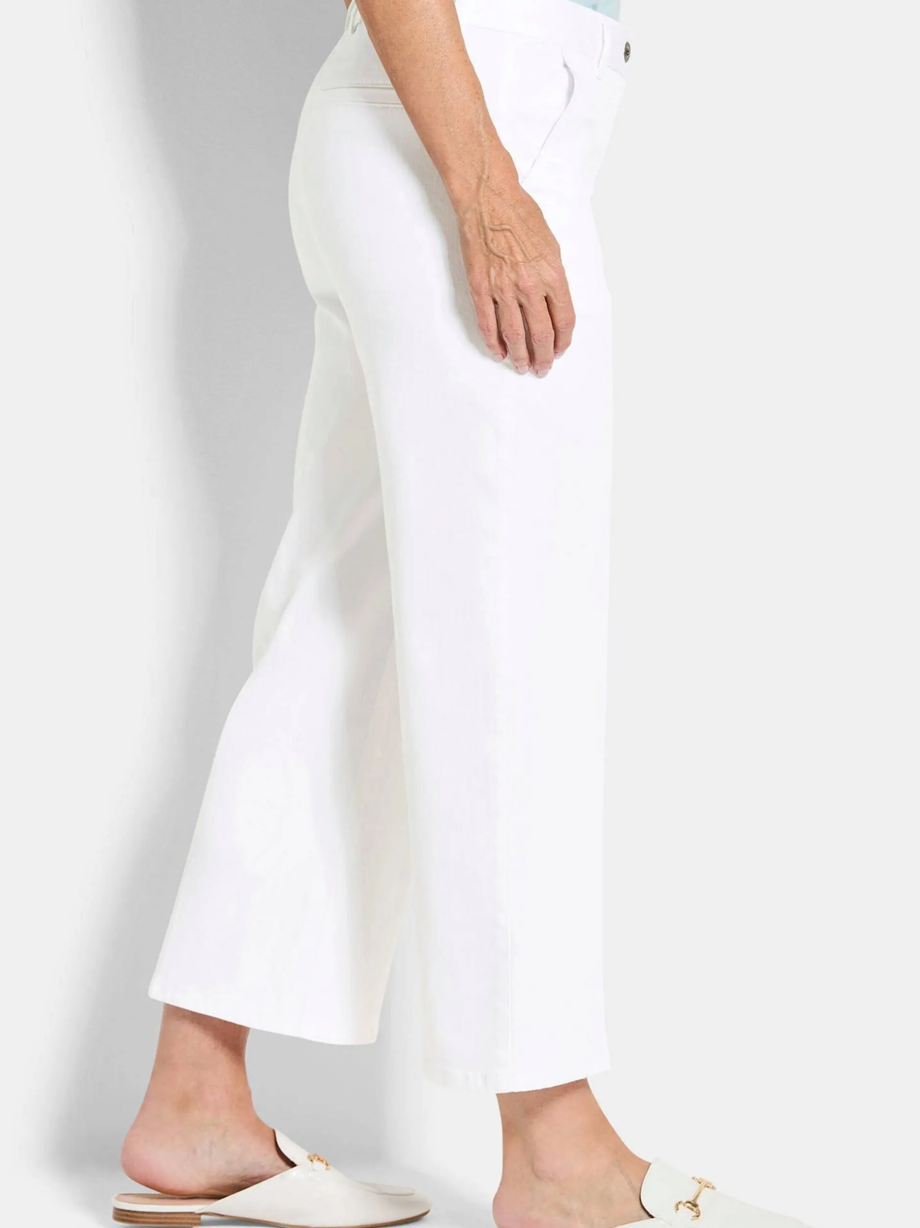 Goldner Damen Jeans in weiß