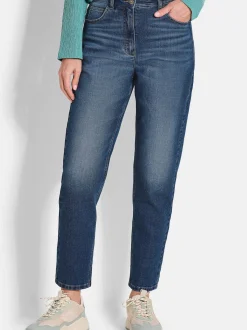 Goldner Damen Jeans - Kurzgröße in blau