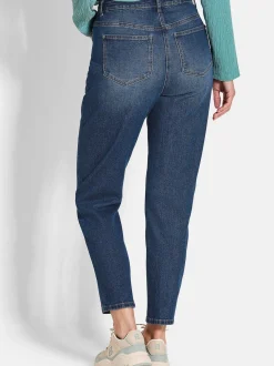 Goldner Damen Jeans - Kurzgröße in blau