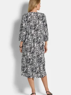 Goldner Damen Kleid in schwarz weiß