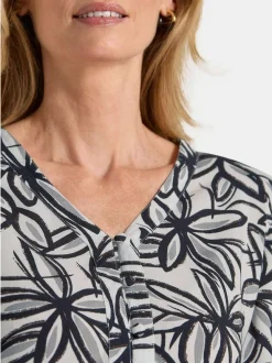 Goldner Damen Kleid in schwarz weiß