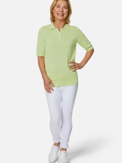 Goldner Damen Kurzarm-Pullover in limone