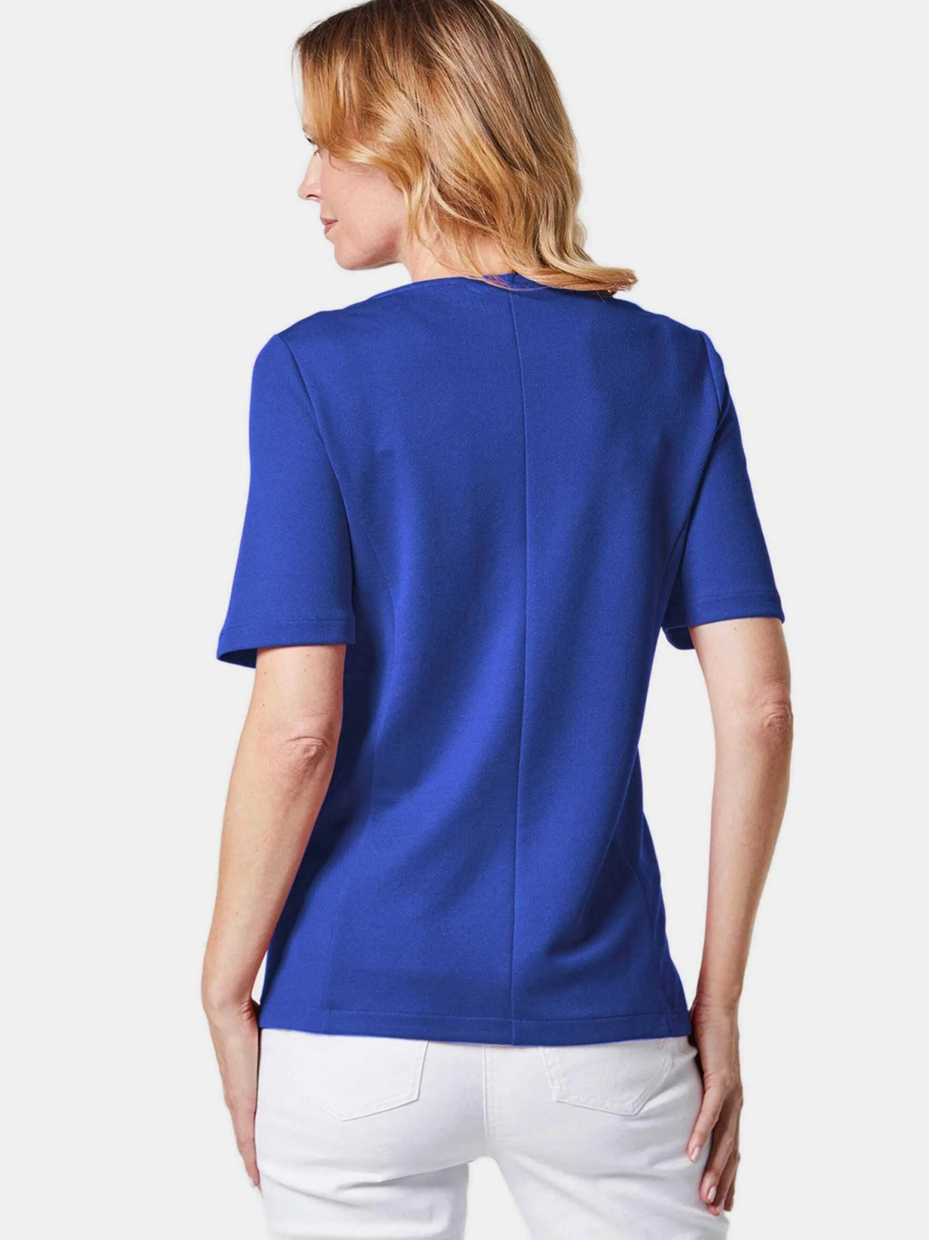 Goldner Damen Kurzarm-Shirts in royal - Ärmel: Halbarm