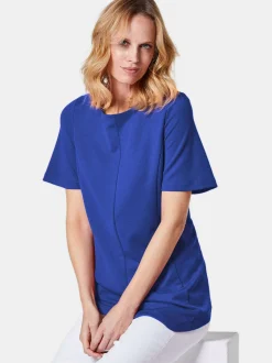 Goldner Damen Kurzarm-Shirts in royal - Ärmel: Halbarm