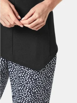 Goldner Damen Kurzarm-Shirts in schwarz - Ärmel: Halbarm
