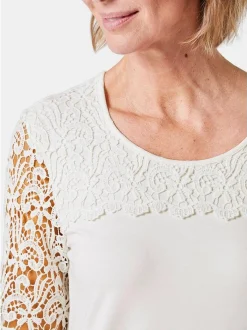 Goldner Damen Kurzarm-Shirts - Kurzgröße in weiß
