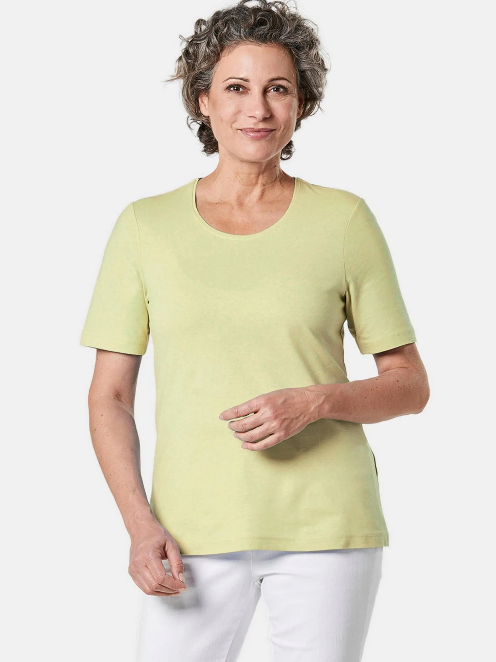 Goldner Damen Kurzarm-Shirts in gelb - Ärmel: Halbarm