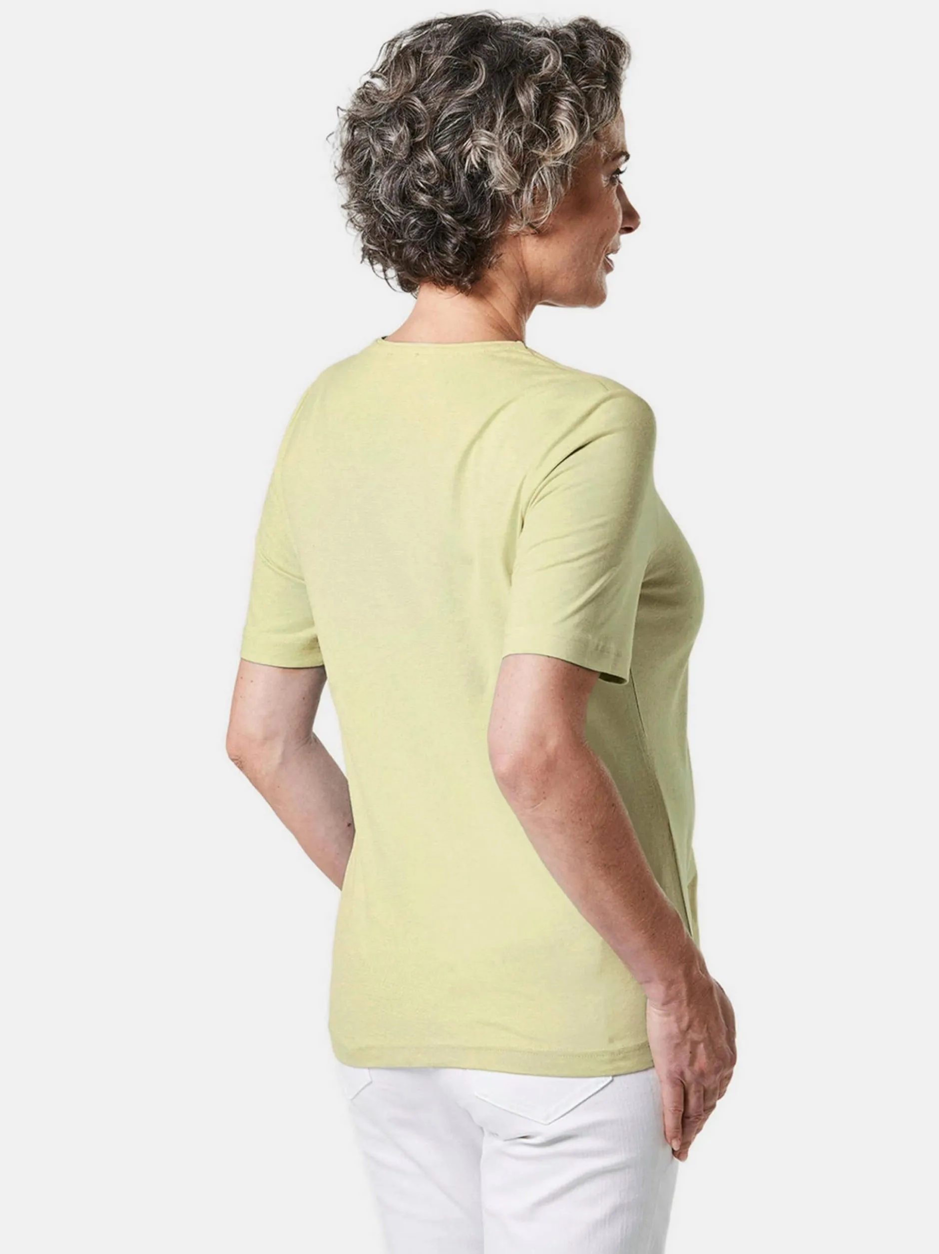 Goldner Damen Kurzarm-Shirts in gelb - Ärmel: Halbarm