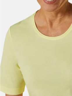 Goldner Damen Kurzarm-Shirts in gelb - Ärmel: Halbarm