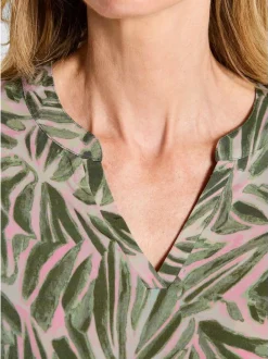 Goldner Damen Langarmshirt in khaki - Ärmel: 3/4 Arm