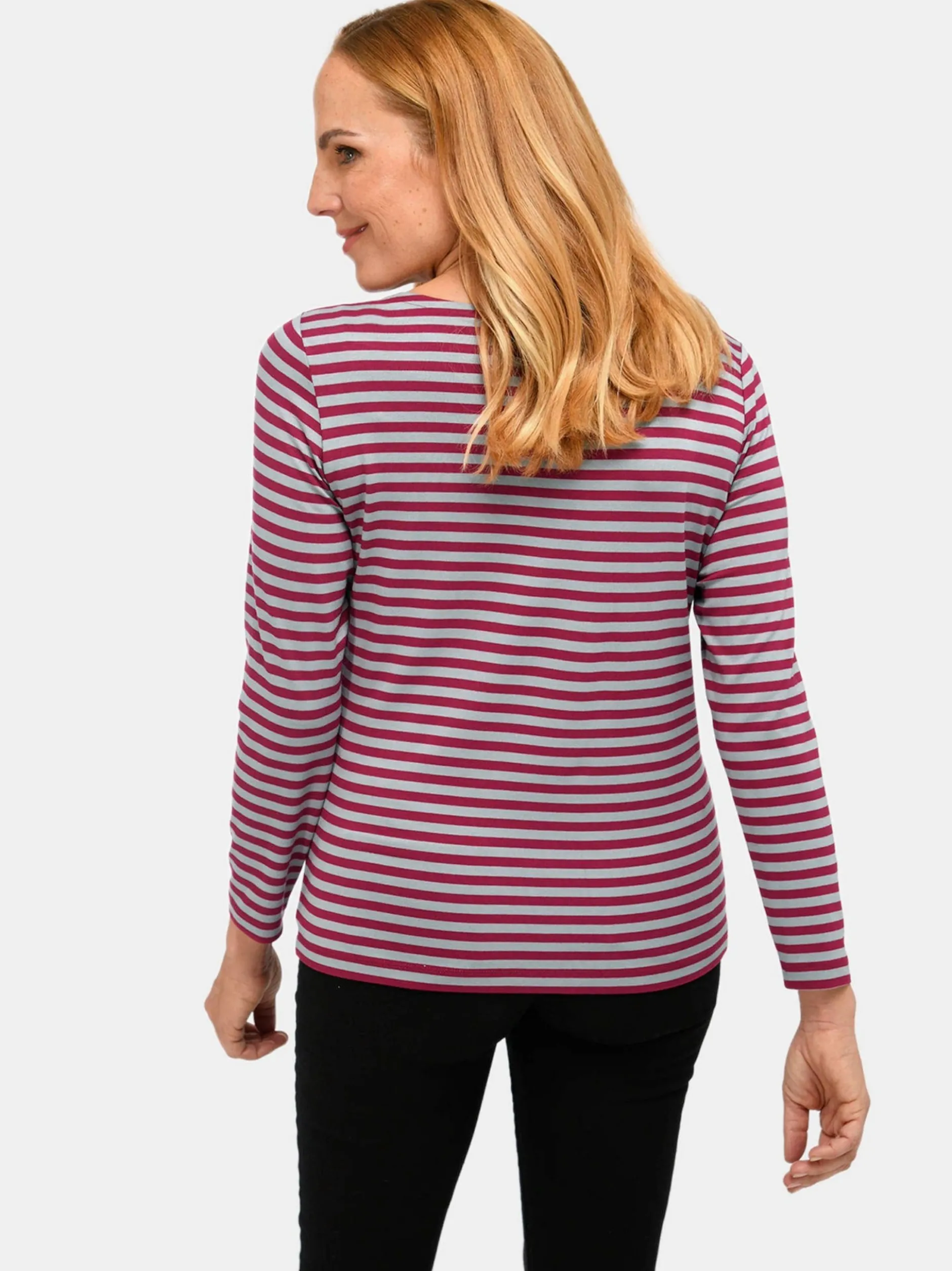Goldner Damen Langarm-Shirts in grau - Ärmel: langarm