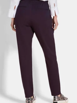 Goldner Damen Lange Hosen in aubergine