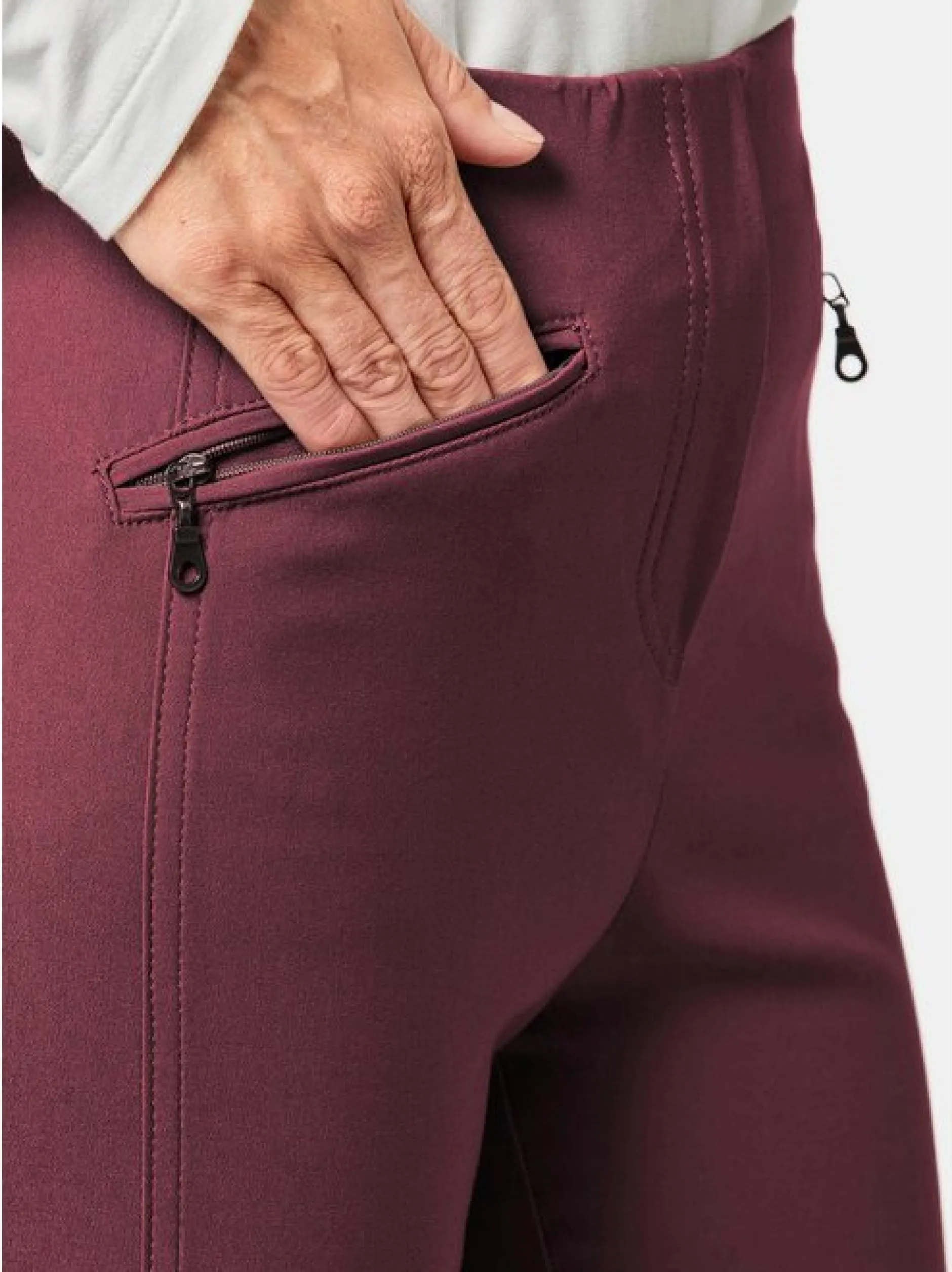 Goldner Damen Lange Hosen in bordeaux