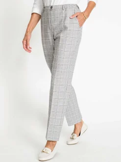 Goldner Damen Lange Hosen in grau