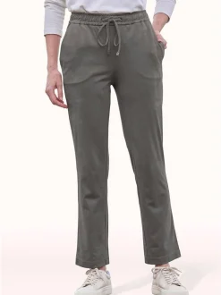 Goldner Damen Lange Hosen in grau