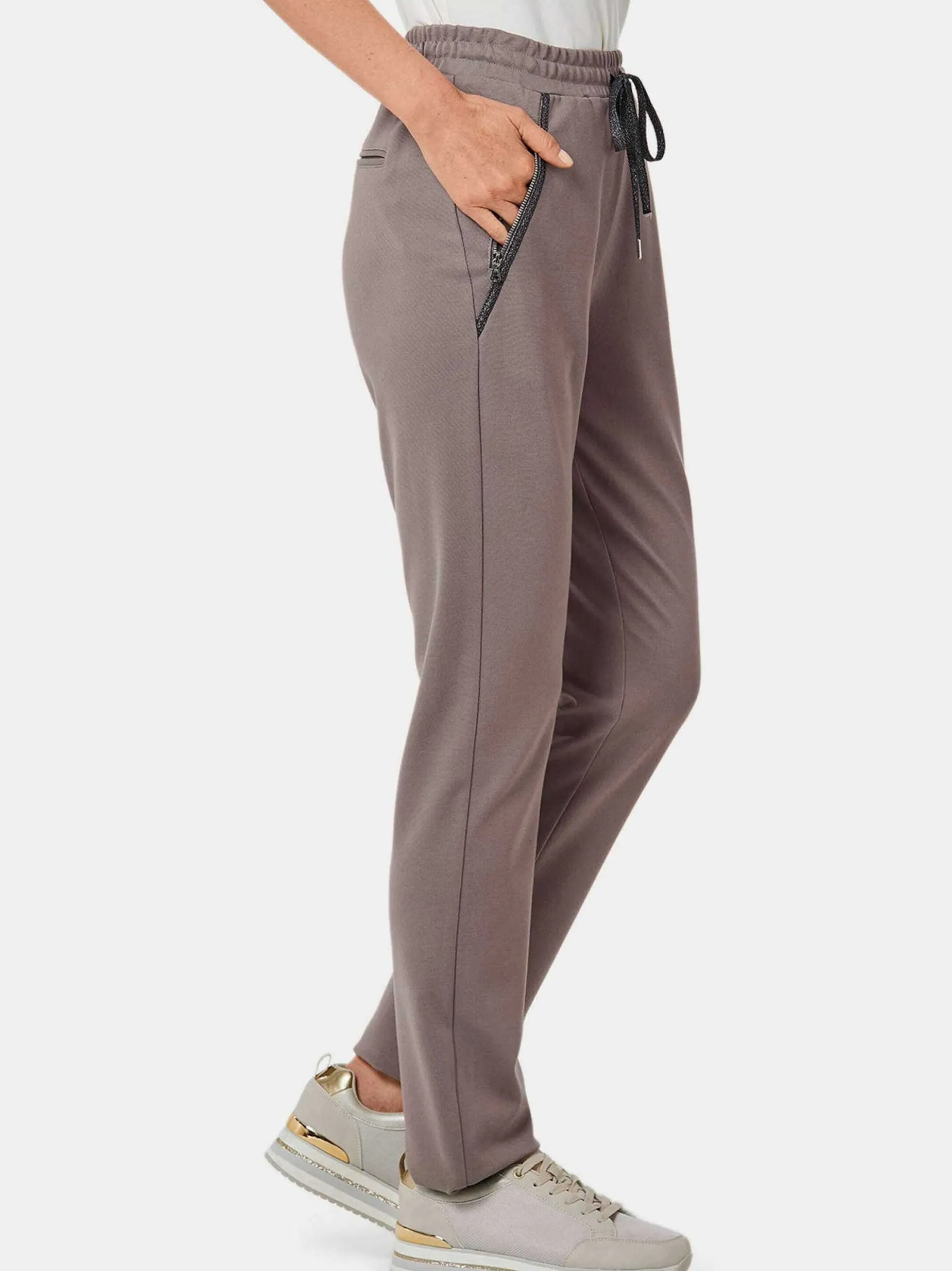 Goldner Damen Lange Hosen in grün