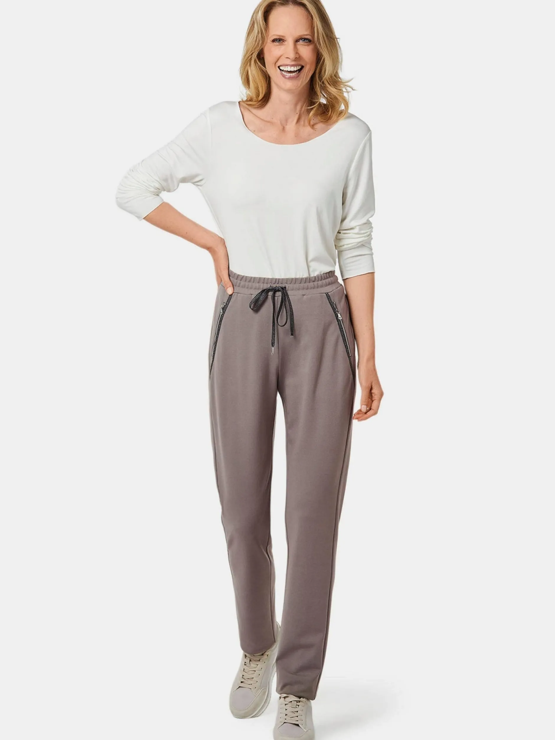 Goldner Damen Lange Hosen in grün
