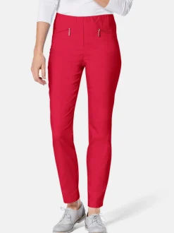 Goldner Damen Lange Hosen in rot